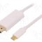 Cablu DisplayPort mufa, USB C mufa, DisplayPort 1.2, HDCP, USB 3.0, lungime 1m, {{Culoare izola&amp;#355;ie}}, QOLTEC - 50412