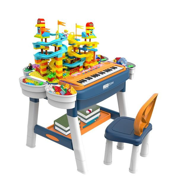 Masa tip lego cu scaunel si pian Buddy Fun | Okazii.ro