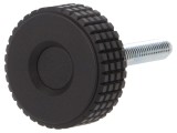 Buton de Reglare M6 Negru 31mm