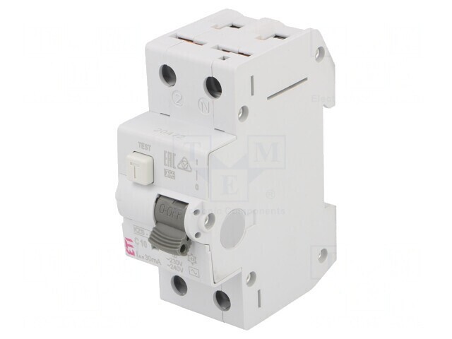 &Icirc;ntrerupător RCBO 10A 30mA Poli 2 230/400VAC IP20