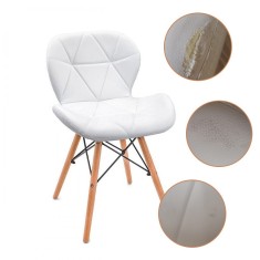 Scaun bucatarie, cadru lemn natur, design scandinav, RESIGILAT