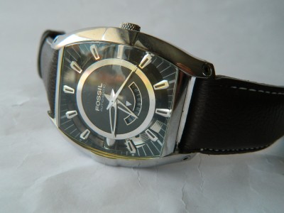 Ceas barbatesc automatic FOSSIL calendar - din otel cod F12 foto