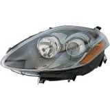 Far Fiat Bravo (198), 03.2010-, montare fata, stanga, H1+H1+PWY24W+W5W; electric; rama gri inchis; cu motor; halogen, Depo, 51877884