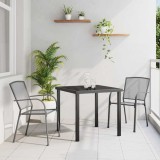 VidaXL Set de dining pentru grădină 3 piese din oțel antracit