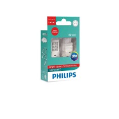 Set Bec LED 12V, W21W - 5W, Philips Ultinon Pro3100, Rosu, 2 buc foto