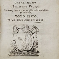 LE COMMEDIE DEL DOTTOR CARLO GOLDONI AVVOCATO VENEZIANO...PESARO, 1754
