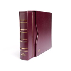 Album monede NUMIS Clasic in etui, cu 5 folii, visiniu