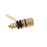 Mufa banana mama aurita 4mm cu inel negru montaj pe panou