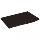 Cumpara ieftin Raft de perete maro inchis 60x40x2 cm lemn masiv stejar tratat