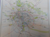 Harta Bucuresti, reteaua de transport in comun, 1966, 50x50 cm, caserata