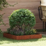 vidaXL Margine pentru gazon 6 pcs Ruginit 60 x 60 x 13 cm 874743