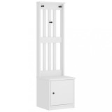 Cumpara ieftin Arborele &bdquo;SANDNES&rdquo; alb 45x40x159,5 cm lemn masiv de pin