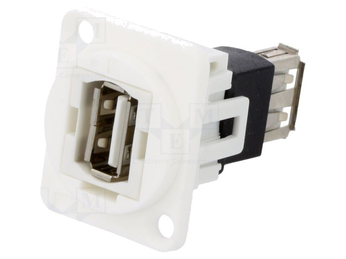 Conector adaptor USB A dublu soclu