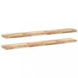 Cumpara ieftin Rafturi plutitoare 2 buc. 120x20x4cm lemn masiv acacia netratat