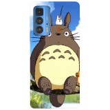 Husa compatibila cu Motorola G20 model Totoro fishing, Silicon, TPU, Viceversa, Transparent, Carcasa