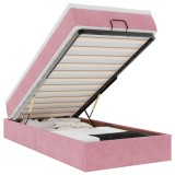 Cumpara ieftin Cadru de pat otoman cu saltea, catifea roz 90x200cm
