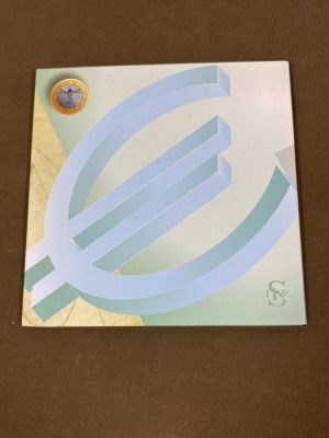 Italia 2004 - set de euro bancar de la 1 cent la 2 euro + monedă comemorativă din argint de 5 euro BU foto