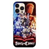 Husa compatibila cu Apple iPhone 14 Plus model Black clover anime, Silicon, TPU, Viceversa, Transparent, Carcasa