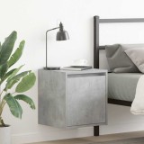 Noptiera perete Gossi gri beton 38x34x40 cm, PAL, design modern, montare flexibila