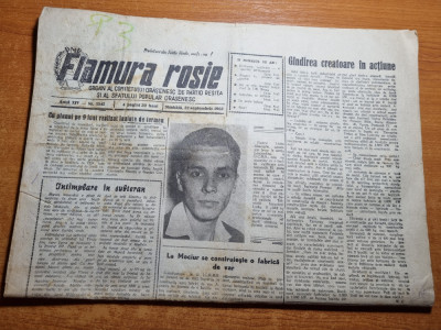 flamura rosie 22 septembrie 1962-comuna ramna,mina ponor,bocsa foto