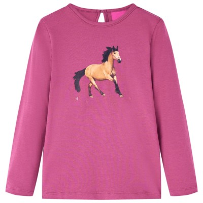 Tricou pentru copii cu m&amp;acirc;neci lungi, zmeuriu, 116 foto