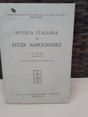 Revista italiana di studi Napoleonici nr.32 anno XII (1975) foto