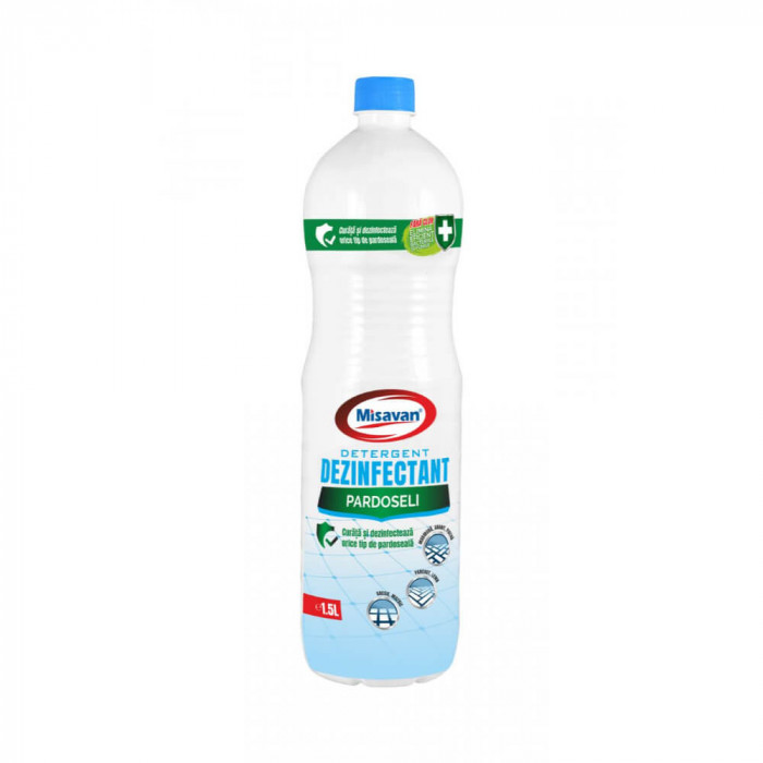 Dezinfectant Detergent Pardoseli Misavan, 1.5L, Dezinfectant Lichid pentru Casa, Solutie Lichida pentru Podele, Solutie Dezinfectanta pentru Pardoseal