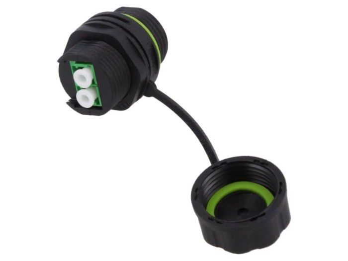 Conector fibră optică LC, 2 piste