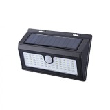 Lampa Solara LED 55 LED-uri, Senzor Miscare, 350lm, 5W, 2400mAh, ABS, Negru, Montaj Perete, 19.5cm