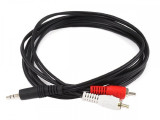 Cablu Audio 2x RCA &ndash; Jack 3.5 Stereo, 5 M Lungime - pentru Sistem Surround