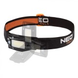 Lampa frontala LED reincarcabila prin USB, 3.7V Li-Ion, 180 lm, COB, + senzor de miscare 99-069, Neo