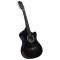 Gossi chitara clasica occidentala decupata, cu 6 corzi, negru, 38&quot;