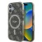 Husa iPhone 16 Plus originala Guess IML 4G Background MagSafe, maro, GUHMP16MH4DTEW