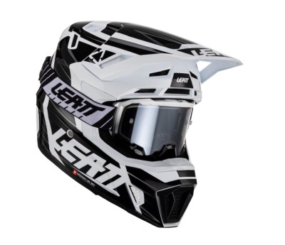 Casca Leatt 7.5 V23 White + Ochelari 4.5 Cadou foto