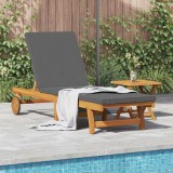 VidaXL Șezlong cu pernă 2 pcs Maro 40 x 40 x 40cm Lemn masiv de acacia