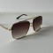 Ochelari de soare Andrew Tate Style Rama aurie Lentile maro degrade