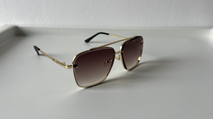 Ochelari de soare Andrew Tate Style Rama aurie Lentile maro degrade