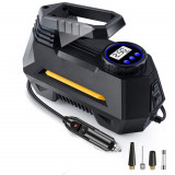 Cumpara ieftin Compresor Auto Portabil - Pompa Masina, Biciclete, Moto, Saltele, Baloane, 12V DC cu manometru Digital, Oprire automata, 100 PSI, 6.9 bari si Lumina L, Oem