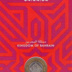 Moneda Bahrain 100 Fils 2004 - KM#29 UNC ( bimetalica - Formula 1 - RARA )