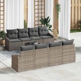 VidaXL Set de canapele pentru grădină Manual 9 pcs Gri 55 x 55 x 37 cm