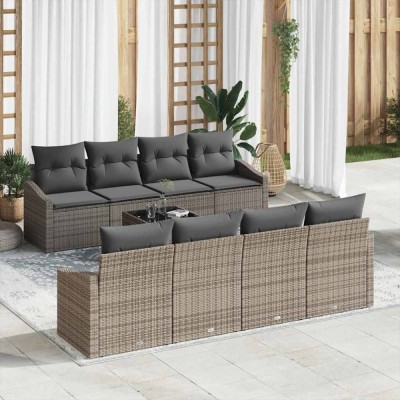 vidaXL Set de canapele pentru grădină Manual 7 pcs Gri 55 x 55 x 37 cm 3355318 foto
