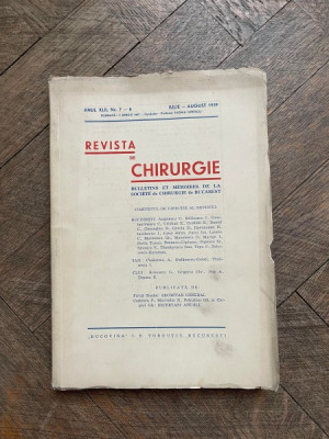 Revista de Chirurgie Anul XLVIIi Nr. 7-8 1940 foto