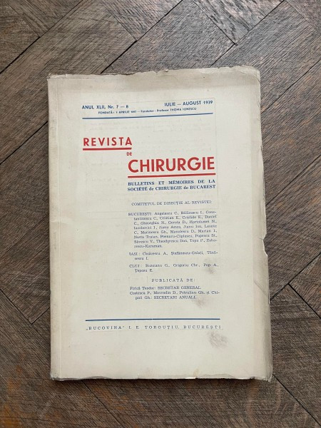 Revista de Chirurgie Anul XLVIIi Nr. 7-8 1940