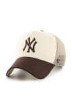 47 brand șapcă MLB New York Yankees culoarea bej, B-BPTOM17CNP-NT