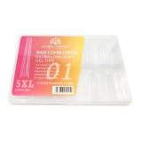 Set 120 bucati tipsuri dizolvabile, 12 marimi, 5XL extra-lung, ballerina la v&acirc;rf, Nr. 01