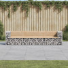 VidaXL Bancă de grădină, design gabion, 287x71x65,5cm, lemn masiv pin