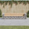 VidaXL Bancă de grădină, design gabion, 287x71x65,5cm, lemn masiv pin 3196251