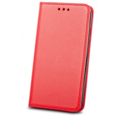Husa Piele OEM Smart Magnet pentru Motorola Moto G Pro, Rosie