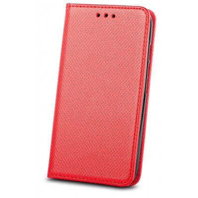 Husa Piele OEM Smart Magnet pentru Oppo A15 / Oppo A15s, Rosie foto