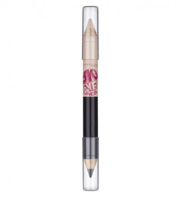 Creion de ochi cu doua capete Maybelline Big Eyes Liner, Nuanta 02 Black&amp;amp;Beige foto